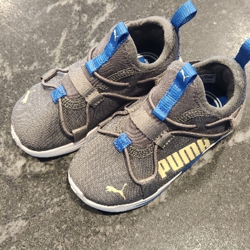 Puma Kids Shoes - Gray and Blue